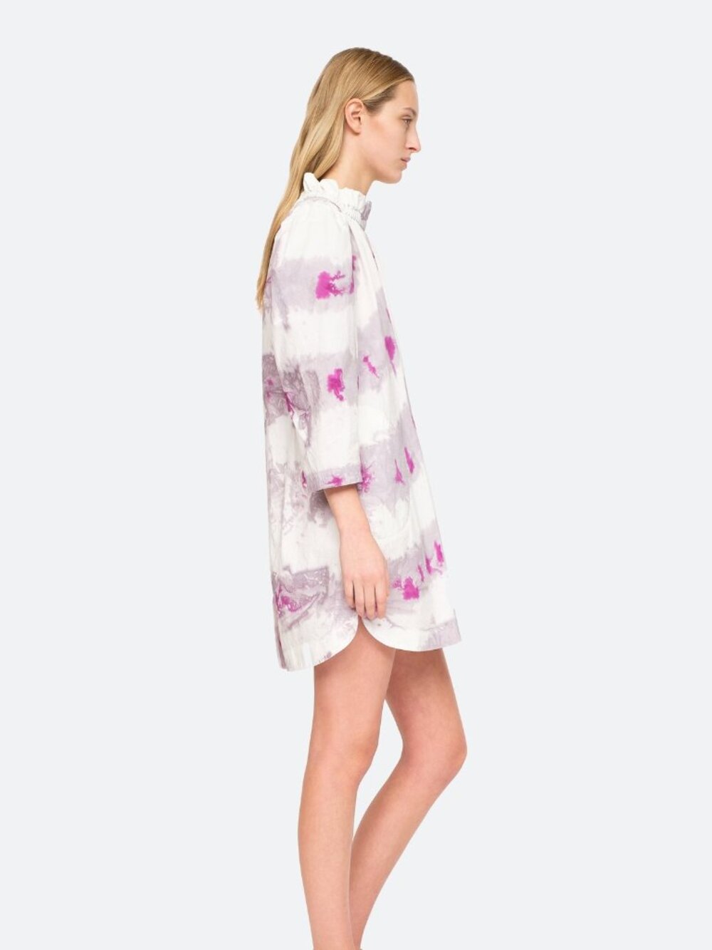 Sea New York Tie-Dye Puff Sleeve Cotton Mini Dress - Size S - Picture 2 of 14